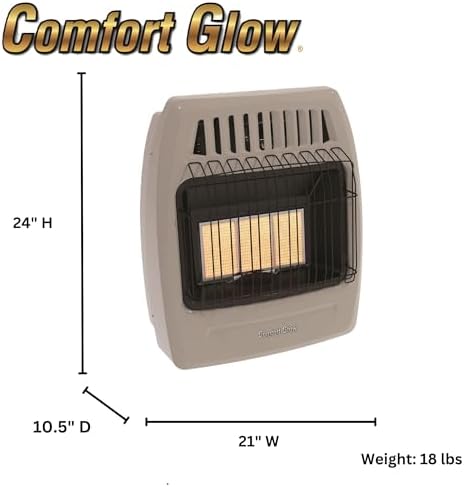 Comfort Glow 3 Plaque 18000 BTU Gas Wall Heater