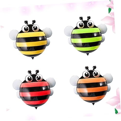 MAGICLULU 4pcs Cartoon Honeybee Suction Cup Holder