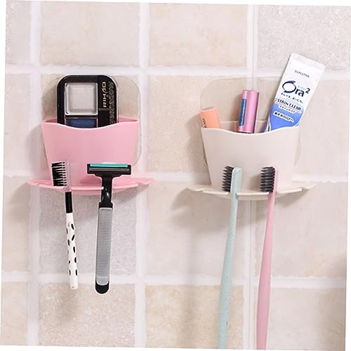PRETYZOOM Suction Cup Toothbrush Holder Organizer