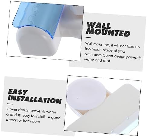 Mobestech 2pcs Wall Mounted Suction Toothbrush Holder