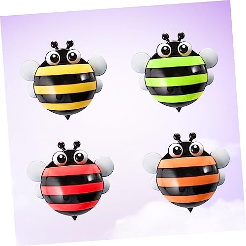 4pcs Cartoon Bee Suction Cup Toothbrush Holder for Bathroom