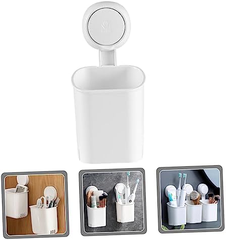 Suction Cup Toothbrush Holder with Drain Hole No Drill