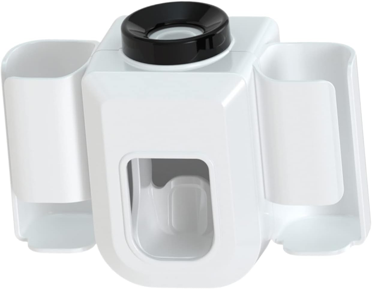 SOLUSTRE Wall Mount Toothpaste Dispenser with Toothbrush Holder