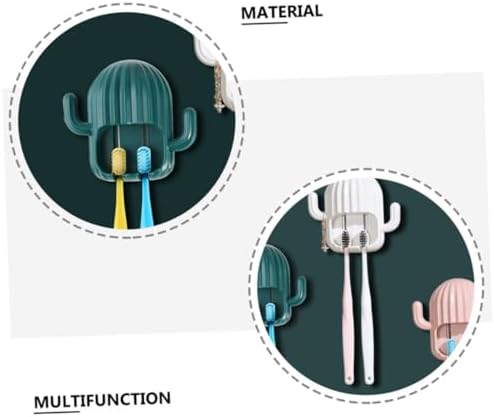 ABOOFAN 4pcs Cactus Toothbrush Holder Set 1