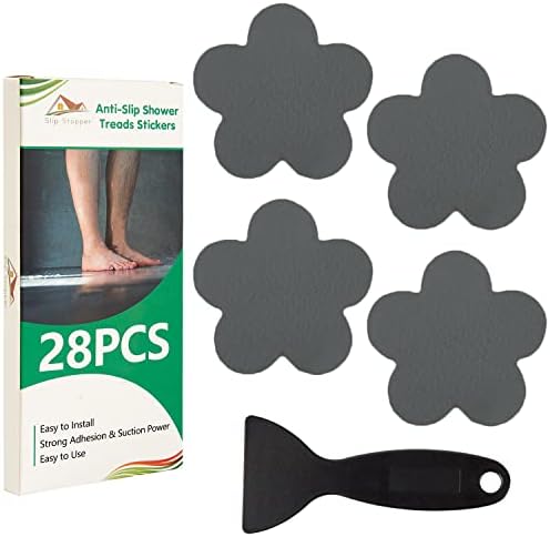SlipStopper Non-Slip Bath Stickers 28PCS Grey