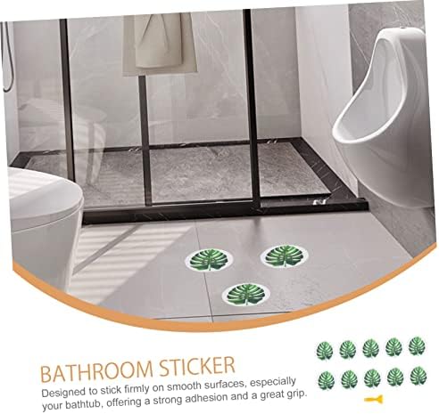 TOPPERFUN Leaf-Shaped Anti-Slip Bath Tub Stickers