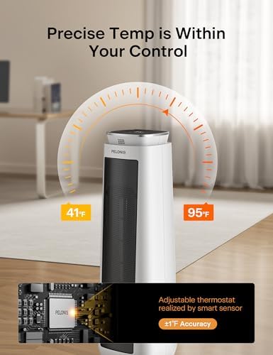 PELONIS 23 Oscillating Ceramic Heater with Remote Thermostat