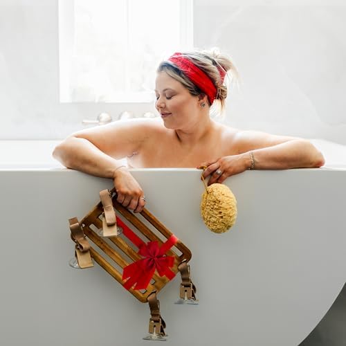 Big Girl Spa Essentials Wooden Bathtub Foot Rest