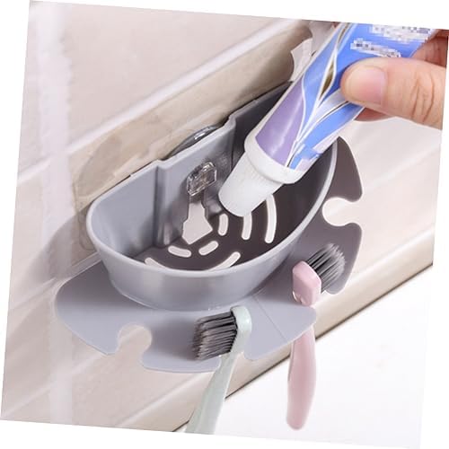 SOLUSTRE Suction Toothbrush Holder with Storage Cup