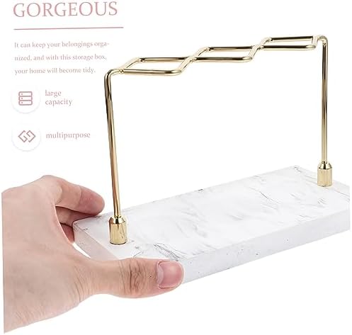 OUNONA Marble Pattern Toothbrush Holder for 4 Brush Storage