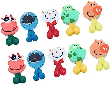 10pcs Cartoon Animal Toothbrush Holder Suction Cup Wall Mount 1