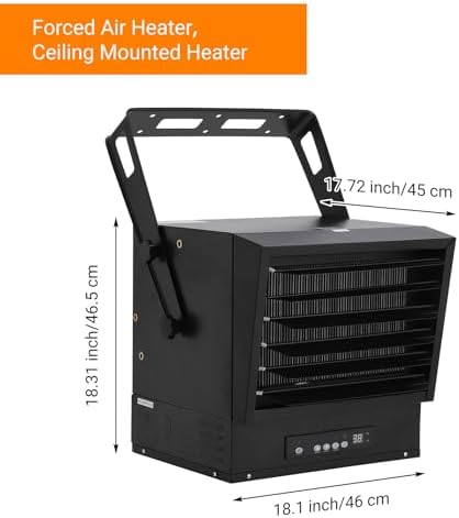 PioneerWorks 10000W Electric Ceiling Mount Heater with Remote and Timer