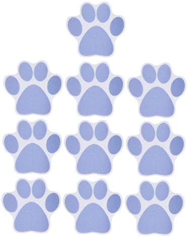 KONTONTY 10pcs Non-Slip Dog Paw Print Stickers for Bathtub and Shower