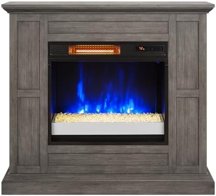 Duraflame Wall Mantel Electric Fireplace Weathered Gray