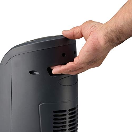 Lasko 1500W Oscillating Ceramic Tower Heater with Remote and Timer Black