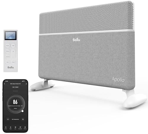 Ballu Convection Panel Heater with Alexa WiFi Remote Control and 1500W Power
