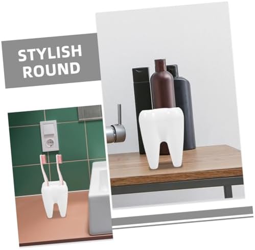 Ciieeo Tooth-Shaped Toothbrush Holder for Bathroom