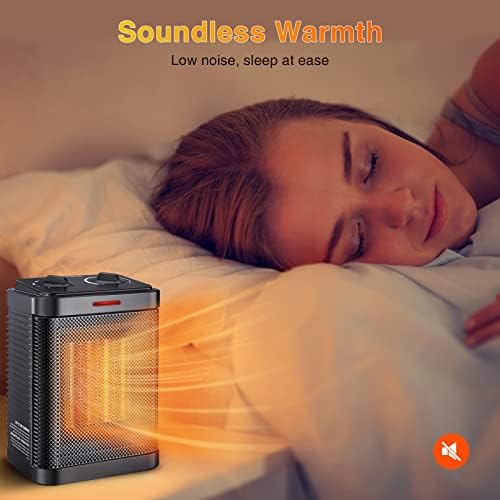 Oprunsy 1500W PTC Ceramic Space Heater with 3 Modes and Safety Protection