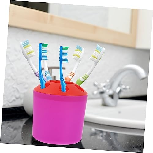 VOSAREA Toothbrush Holder with Purple Base Organizer 1