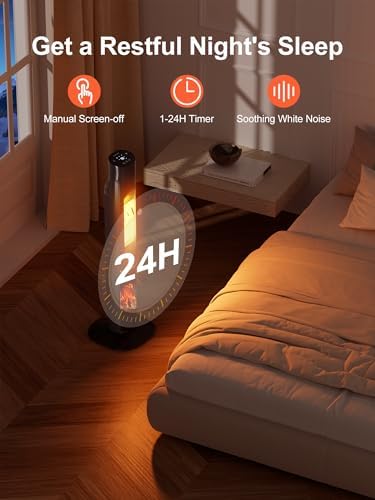 Uthfy 32 Electric Heater with 80 Oscillation and Flame for Large Rooms