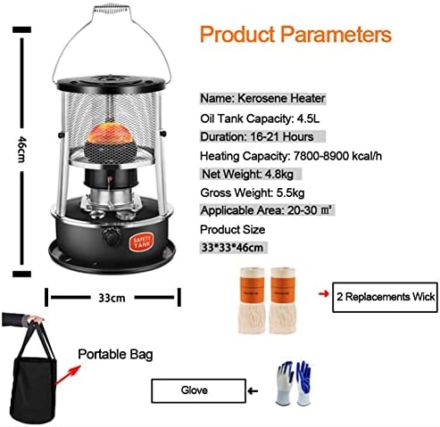 JJ Home Kerosene Heater Non Electric Indoor Outdoor Portable