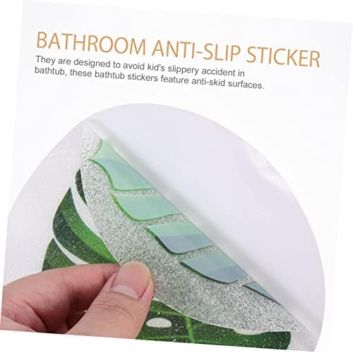 Healifty Non-Slip Bathtub Leaf Decals 1Set