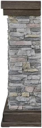 Duraflame Wall Mantel Electric Fireplace Smoky Gray Stone