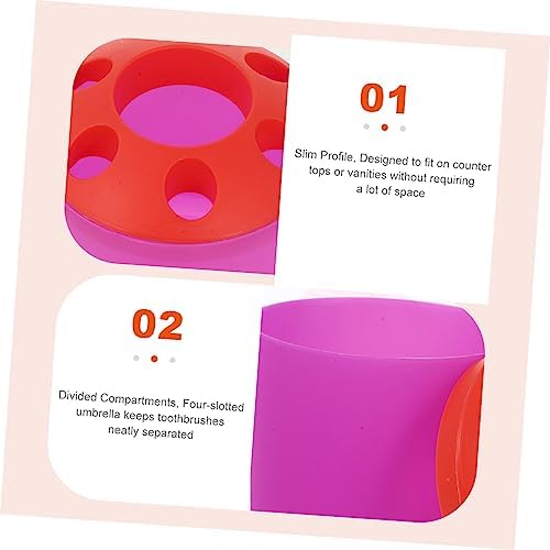 LIFKOME 4-Compartment Toothbrush Holder Organizer 1