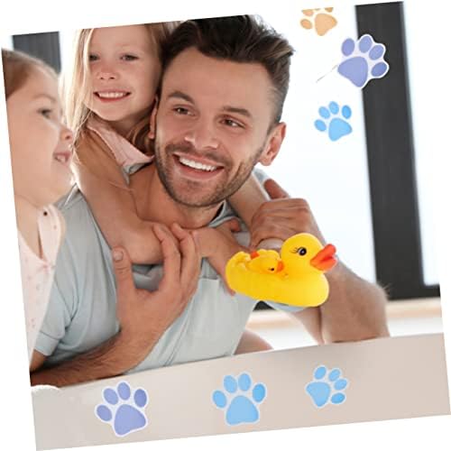 KONTONTY 10pcs Non-Slip Dog Paw Print Stickers for Bathtub and Shower
