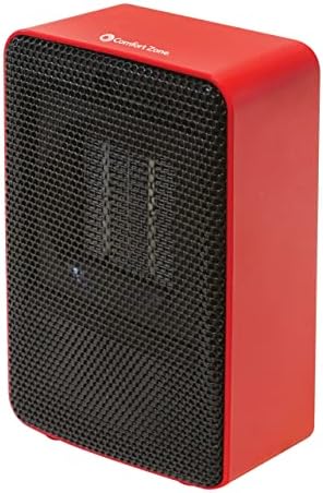 Comfort Zone CZ410RD 200 Watt Portable Ceramic Heater with Fan Red