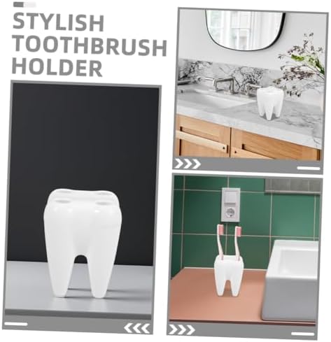 Ciieeo Tooth-Shaped Toothbrush Holder for Bathroom