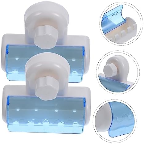 Mobestech 2pcs Wall Mounted Suction Toothbrush Holder