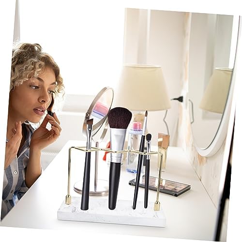 OUNONA Marble Pattern Toothbrush Holder for 4 Brush Storage
