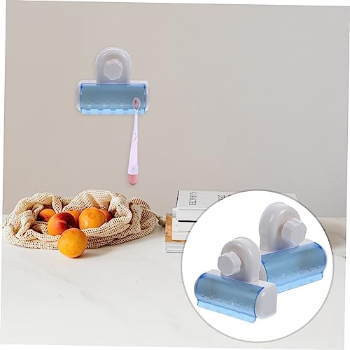 Mobestech 2pcs Wall Mounted Suction Toothbrush Holder
