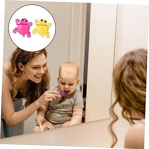 LABRIMP Cartoon Animals Toothbrush Holders Set of 2 Suction Cup Design
