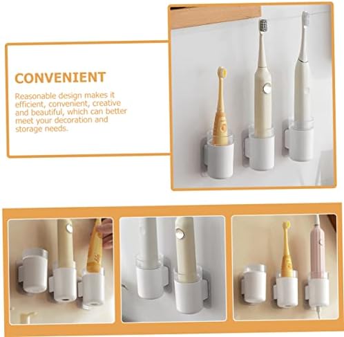 STOBAZA Wall Mounted Toothbrush Holder 8pcs Bathroom Organizer