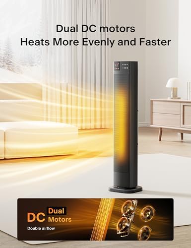 PELONIS 30Inch Tower Space Heater with Remote Control and Adjustable Thermostat