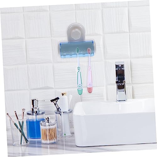 2pcs Suction Wall Mounted Toothbrush Holder for Family Bathroom Use