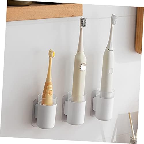 Amosfun 4Pcs Wall-Mounted Electric Toothbrush Holder Organizer