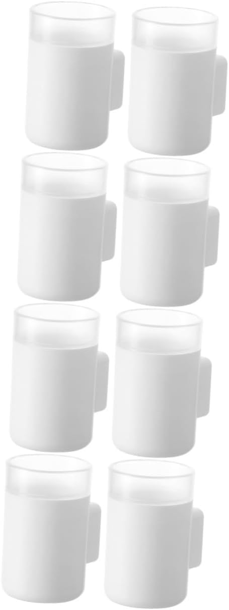 STOBAZA Wall Mounted Toothbrush Holder 8pcs Bathroom Organizer