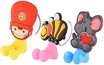 LIFKOME Cartoon Animal Toothbrush Holder Wall Suction Cup Hook