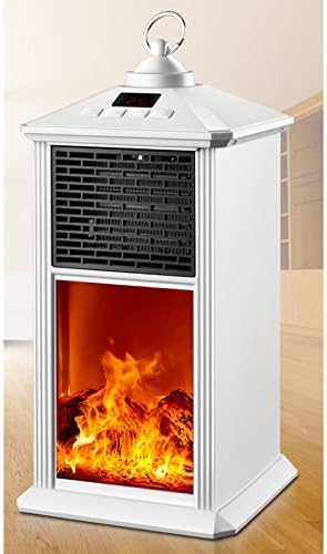 FACAI 3D Flame Electric Heater with Remote Control and Timer White