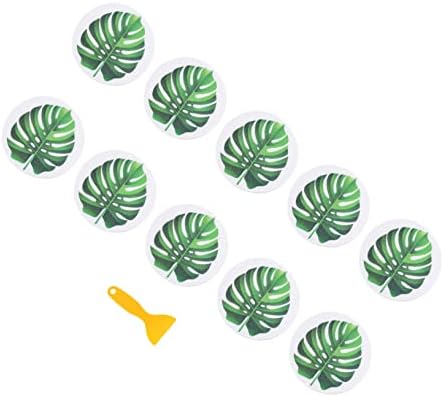 Healifty Non-Slip Bathtub Leaf Decals 1Set