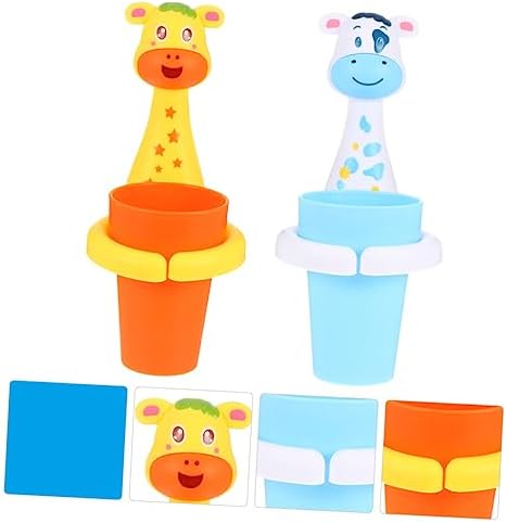 VALICLUD Cartoon Animal Toothbrush Holder 2 Sets