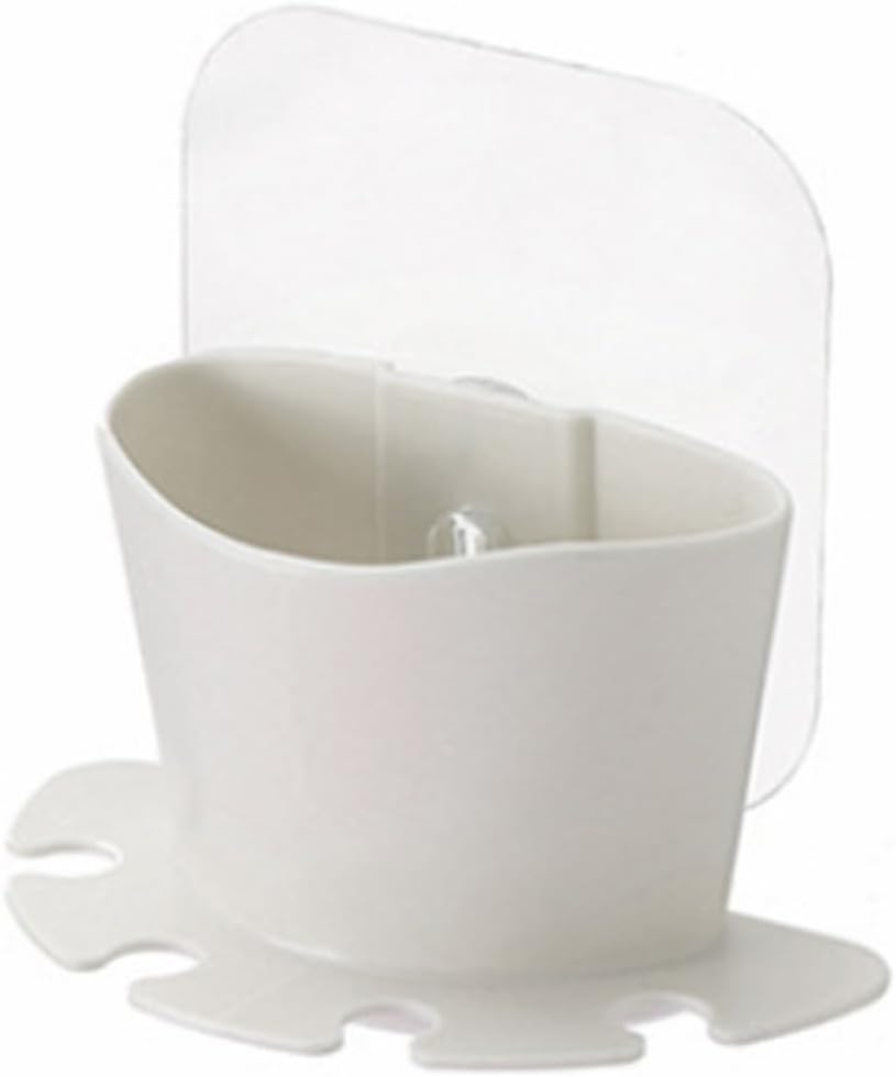 PRETYZOOM Wall Mounted Toothbrush Holder with Suction Cup and Slots