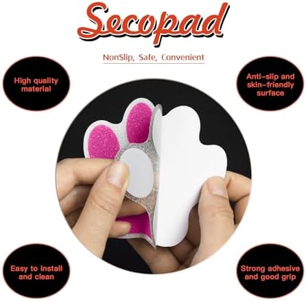 Secopad Non Slip Bathtub Stickers 24pcs Bear Paw Decals