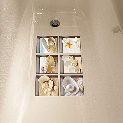 AILEGOU 3D Non-Slip Bathtub Stickers 6 Pieces