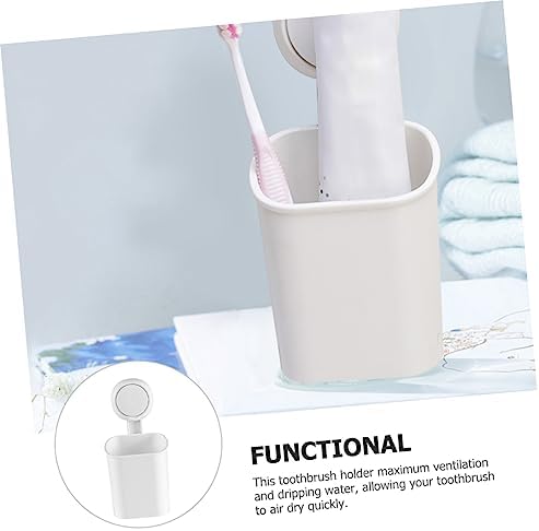Space-Saver Wall Toothbrush Holder Suction Cup No Drill 1