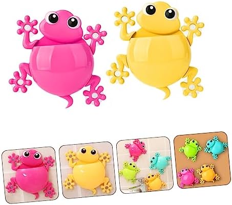 Ciieeo Suction Cup Toothbrush Holder for Kids Gecko Design