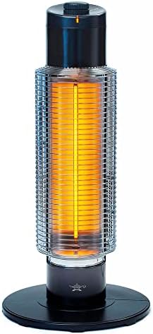 HeatMate Portable Instant Heat Graphite Medium Tower Electric Heater - Black